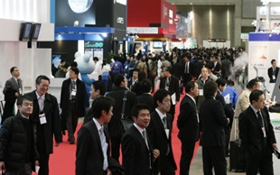 The show floor was crowded with many visitors