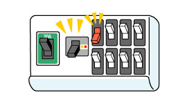 ブレーカーが頻繁に落ちる。