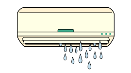 室内機から水漏れがする。