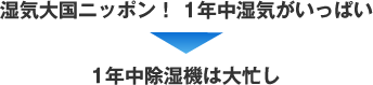 湿気大国ニッポン！　1年中湿気がいっぱい