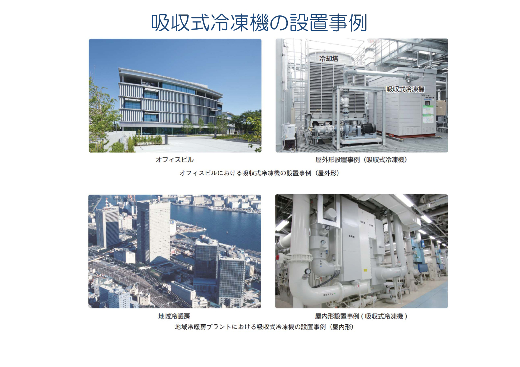 吸収式冷凍機の設置事例